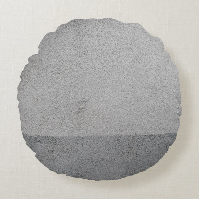 White painted wall round pillow (Front)