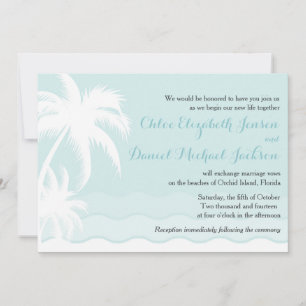 White Palms Beach Wedding Invitation
