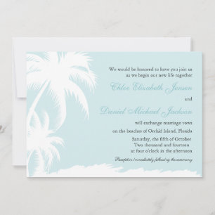 White Palms -Beach Wedding Invitations