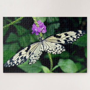 White Paperkite Butterfly Jigsaw Puzzle