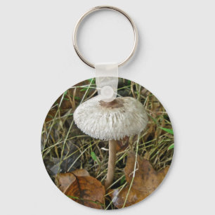 White Parasol Mushroom Coordinating Items Keychain
