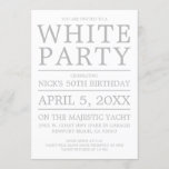 White Party Invitation<br><div class="desc">Invite your friends to a White Party with this sophisticated and modern invitation.</div>