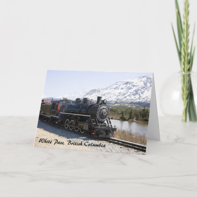 White Pass Train dans la carte de voeux de neige (Devant)
