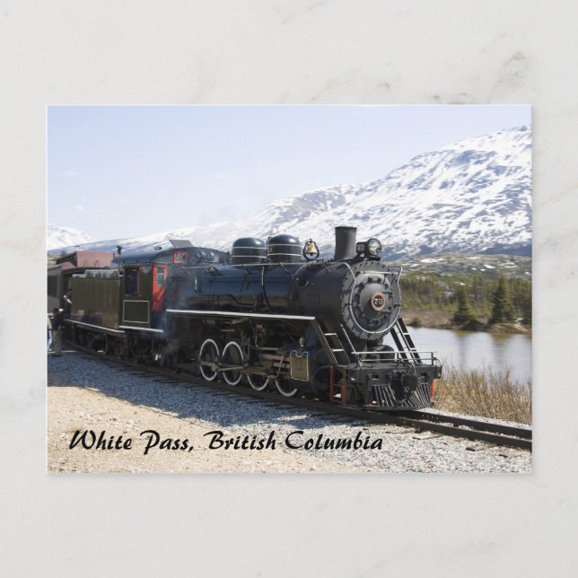White Pass Train in Snow Postcard (Front)