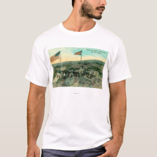 White Pass with Russian and American Flags T-Shirt