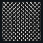 White Paw Pattern On DIY Background Colour Bandana<br><div class="desc">Pet Bandana. Featuring a stylish dog paw pattern on a black background. The black background colour can be changed to any colour you like. ⭐99% of my designs in my store are done in layers. This makes it easy for you to resize and move the graphics and text around so...</div>