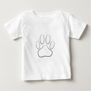 White Paw Print Baby T-Shirt