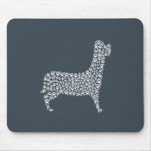 White Paw Print Dog Silhouette