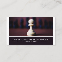 White Pawn, Chess Club Business Card