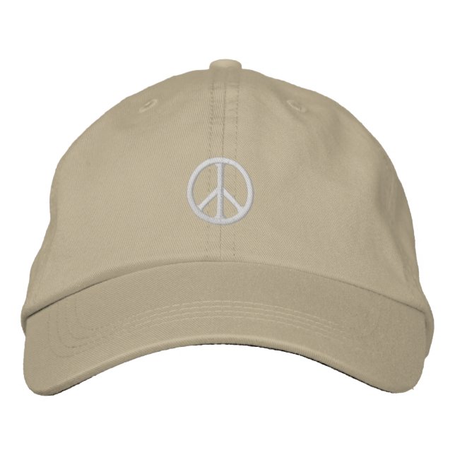 White peace Sign Hat (Front)