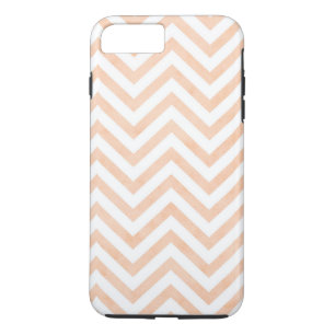 White Peach Chevrons iPhone 7 Plus, Tough Case-Mate iPhone Case