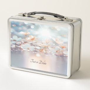 White Peach Floral Lunchbox