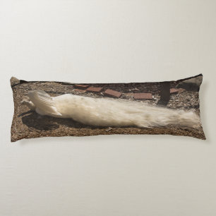 White peacock body pillow