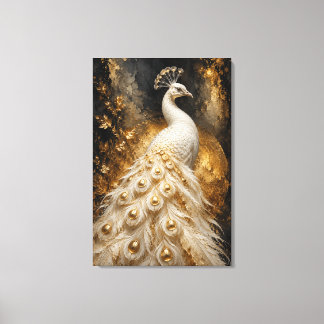 White Peacock of Eternity | Limited Edition Canvas Print