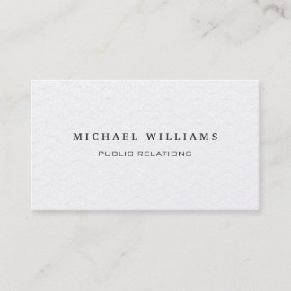 WHITE PEARL ELEGANT CREAM CLASSIC PROFESSIONAL BUSINESS CARD