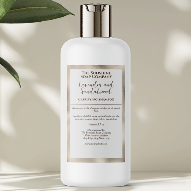 White & pearl waterproof cosmetics bottle label (Creator Uploaded)