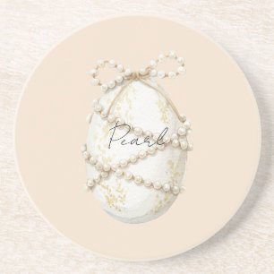 White Pearls Egg Coaster
