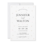 White Pearls Wedding Invitation