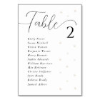 White Pearls Wedding Seating Chart Card