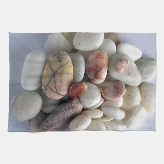 white pebbles kitchen towel (Horizontal)
