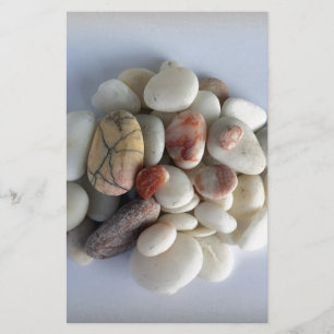 white pebbles stationery