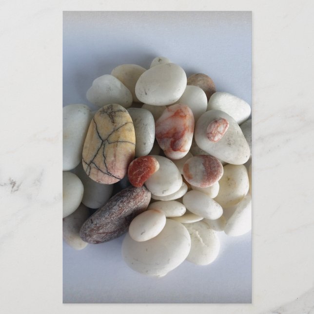 white pebbles stationery (Front)