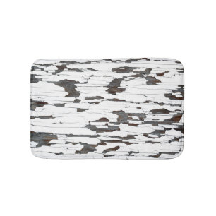 White Peeling Paint Bath Mat