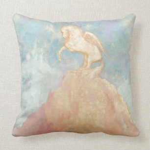 White Pegasus, c.1908 (oil on canvas) Throw Pillow