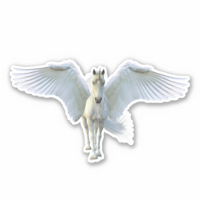 White Pegasus Horse Unicorn (Front)