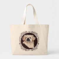 White Pekingese Dog Tote Bag