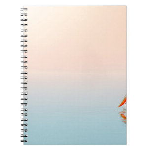 WHITE PELICAN ON BODY OF WATER NOTEBOOK