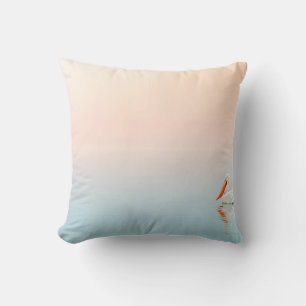 WHITE PELICAN ON BODY OF WATER THROW PILLOW