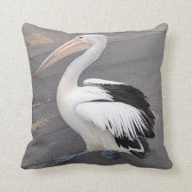White Pelican Pillow