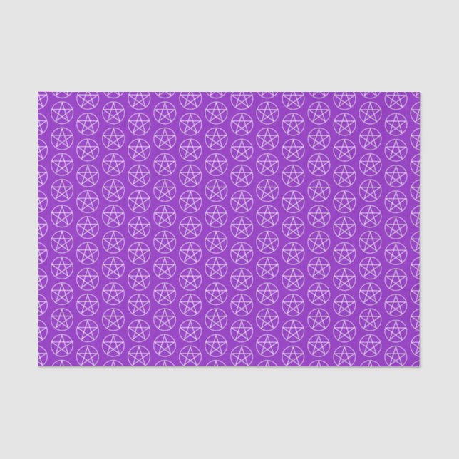 White Pentagram on Purple Tissue Paper (Front)