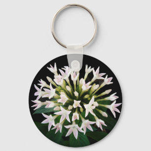White Pentas Keychain