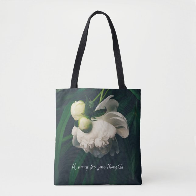 White peonies tote bag (Front)