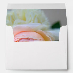 White peonies with rose envelope