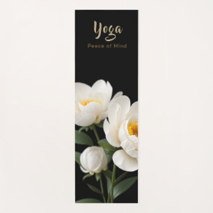 White Peonies - Yoga Mat