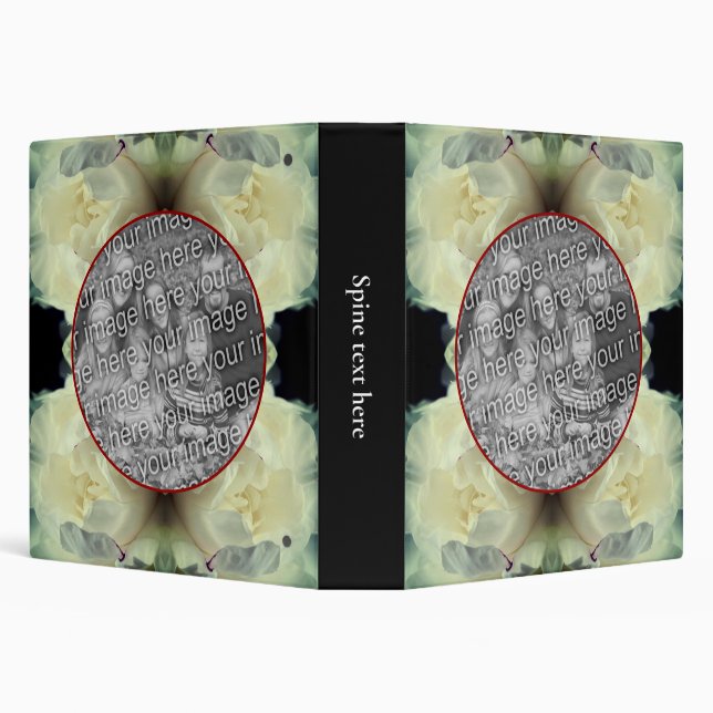 White Peony Flower Petals Create Your Own Photo  Binder (Background)