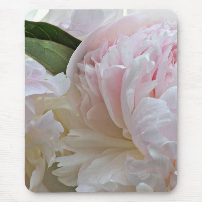White peony mouse pad (Front)