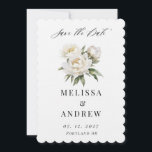 White Peony Save the Date<br><div class="desc">White peony photo Save the Date</div>