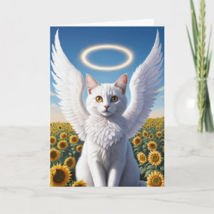 White Persian Angel Card