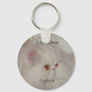 White Persian cat Keychain
