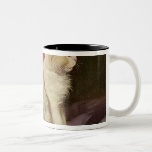 White Persian Cat Two-Tone Coffee Mug