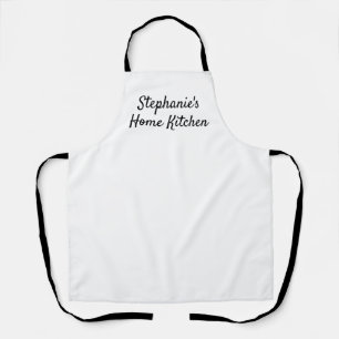 White personalized home kitchen apron