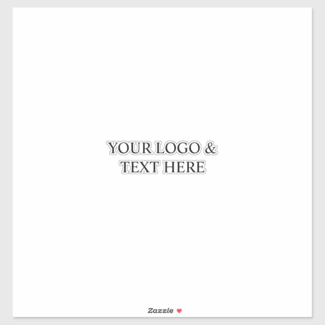 White Personalized – Your Logo & Text Here (Sheet)