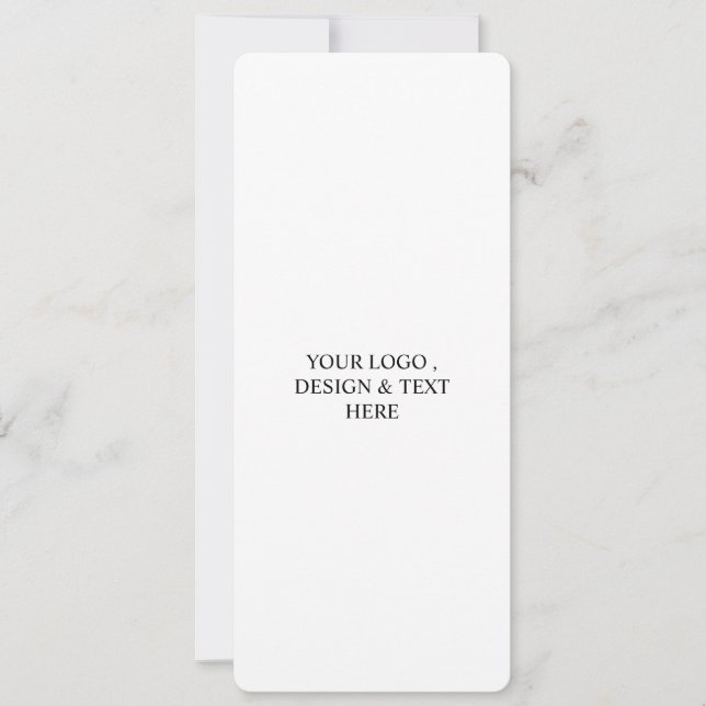 White Personalized – Your Logo & Text Here  Announcement (Front)