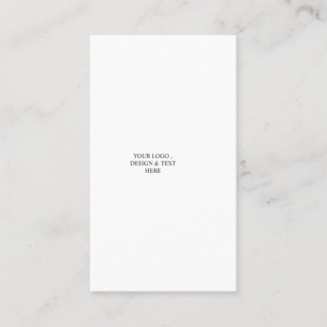 White Personalized – Your Logo & Text Here Appointment Card (Front)