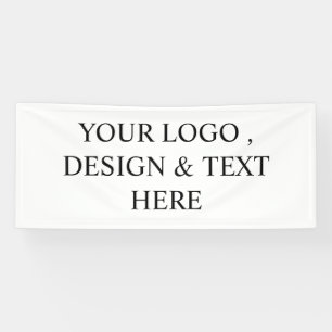 White Personalized – Your Logo & Text Here  Banner