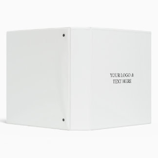 White Personalized – Your Logo & Text Here Binder